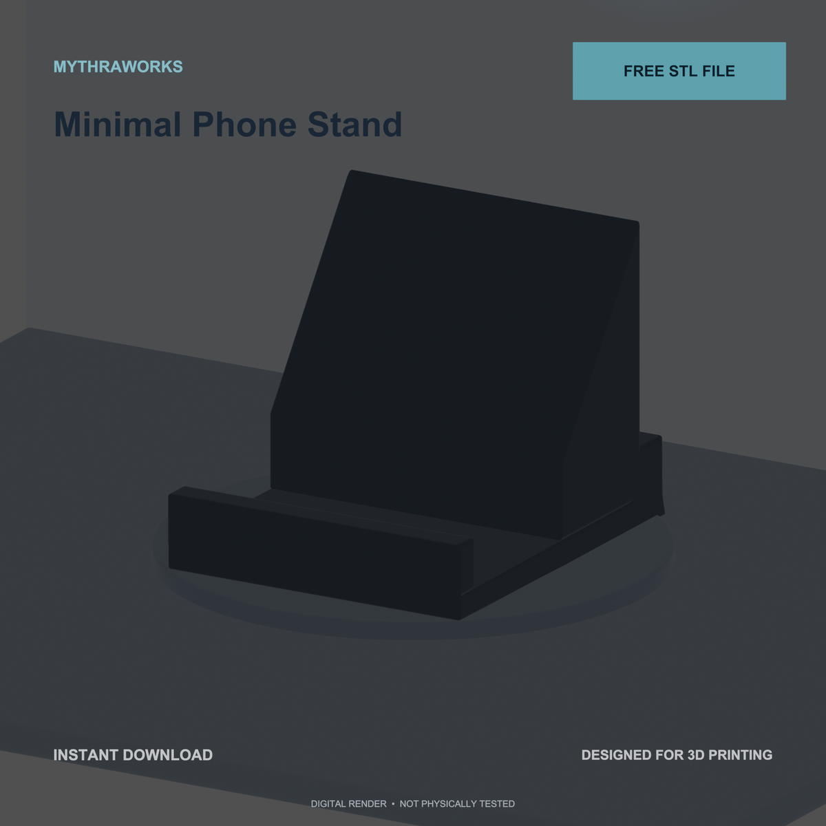 Support de téléphone minimaliste – Fichier STL gratuit