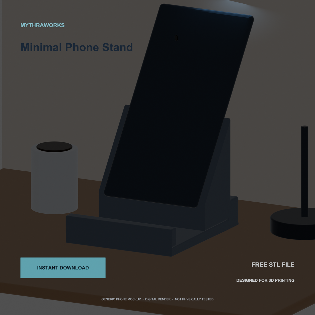 Support de téléphone minimaliste – Fichier STL gratuit